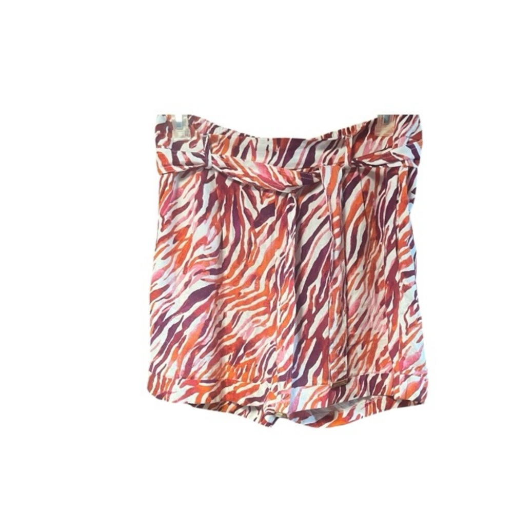 Anne Klein Striped High Rise Shorts - Picture 2 of 6